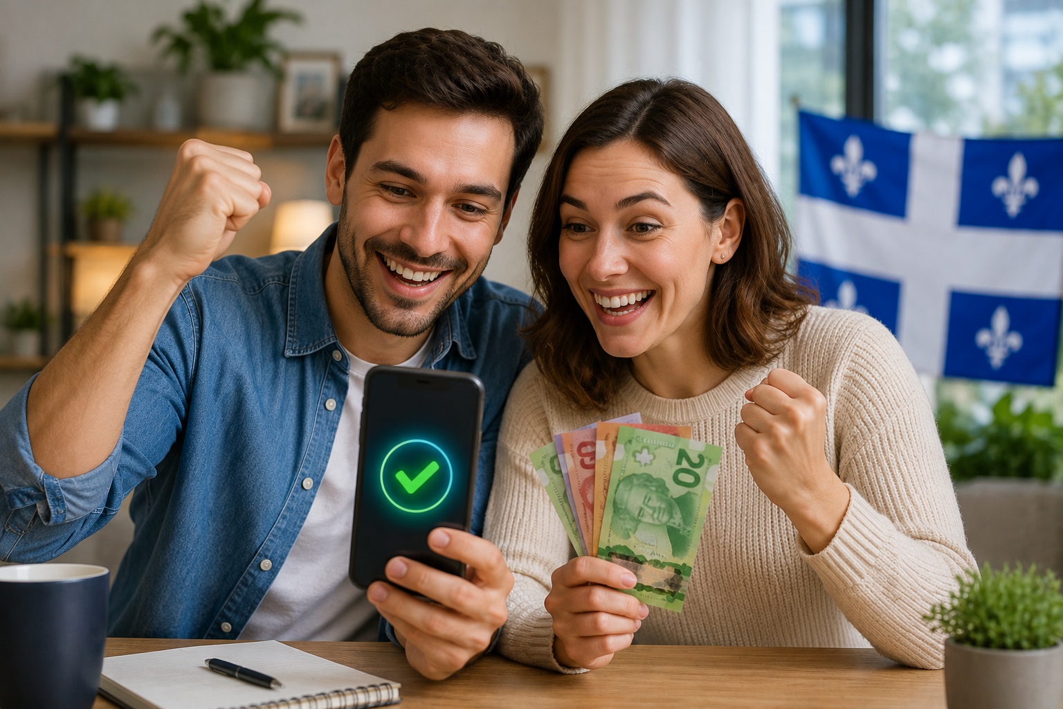 Couple québécois soulagé après l'approbation d'un micro prêt